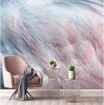 Tapeta Solution Media 3D tapeta - Peří v barvách Flamengo MU3712 1 - Voděodolné plátno - Textilní tapeta omyvatelná - 250g/m2