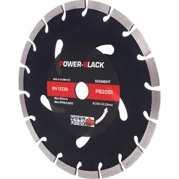 Brusný kotouč Diamantový řezný kotouč na beton segmentový 230mm, POWER-BLACK PB2001