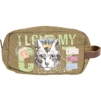 Kosmetická taška Toaletní taška na zip I Love My Cat - 23*14*2 cm
