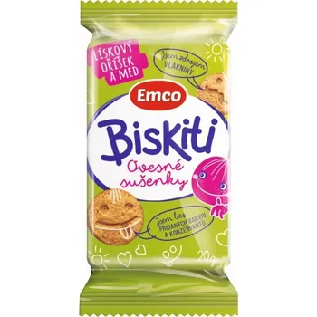 EMCO Biskiti lískový oříšek a med 20 g