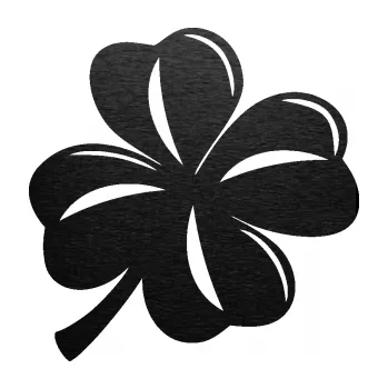 Samolepící dekorace SAMOLEPKA Čtyřlístek 003 pravá (63 - škrábaný kov černý) NA AUTO, NÁLEPKA, FÓLIE, POLEP, TUNING, VLASTNÍ TEXT, TISK, AUTOSAMOLEPKY.cz, POLEPY, OBRÁZEK, LOGO, SAMOLEPKY