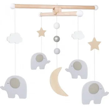 Kolotoč nad postýlku Jabadabado Dřevěný kolotoč Slon