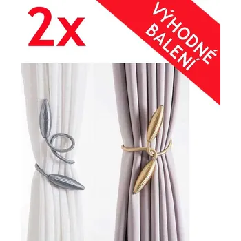 Uchycení záclony a závěsu Deminas | Luxusní spony na závěsy - DVOJBALENÍ Farba: Vínová