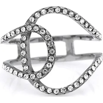 Souprava šperků MPM Prsten z chirurgické oceli Ring 8061, Silver, size 56