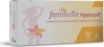 Intimní hygienický prostředek Angelini Farmaceutica Feminella Hyalosoft 10 vaginálních globulí
