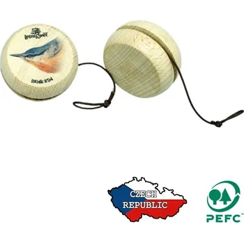 Dřevěná hračka Lesní svět Dřevěné JOJO Brhlík (Dřevěná hra pro děti pro trénování zručnosti a motoriky. Dřevěná hračka Jojo Brhlík z ekologicky certifikovaného dřeva PEFC od českého výrobce Lesní svět.)