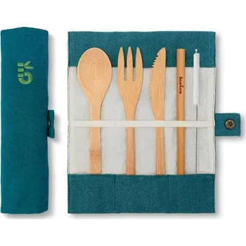 Příbor BamBaw Bambusová sada příborů Barva: tyrkysová, Barva original: tyrkysová