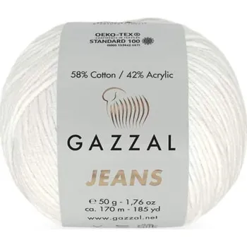 Příze Příze Jeans 1101 smetanová Gazzal