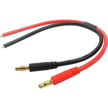 Nabíjecí kabel 20cm/ 12AWG - 4mm bullet/ bez konektoru