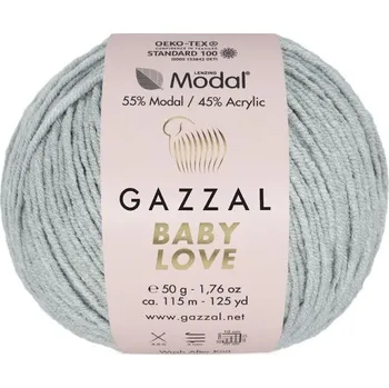 Příze Příze Baby Love 1623 světle šedá Gazzal