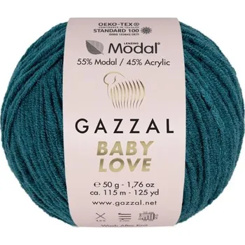 Příze Příze Baby Love 1620 tmavá modrozelená Gazzal