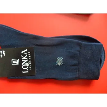 Pánské ponožky DAMPEL- pánské ponožky LONKA tmavě modré 43-45 (29-30) (společenské ponožky z bavlny)