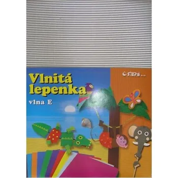 Výtvarný papír Vlnitá lepenka E-Welle 260g 34,5x24,5cm, stříbrná - rovná