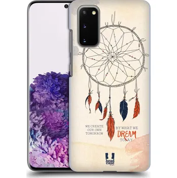 Pouzdro na mobilní telefon Pouzdro na mobil Samsung Galaxy S20 - HEAD CASE - vzor Lapač snů ORANŽOVÁ (Plastový obal, kryt pro mobil Samsung Galaxy S20 (G980F) vzor Lapač snů ORANŽOVÁ)
