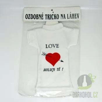 Žertovný předmět Tričko láhev Love