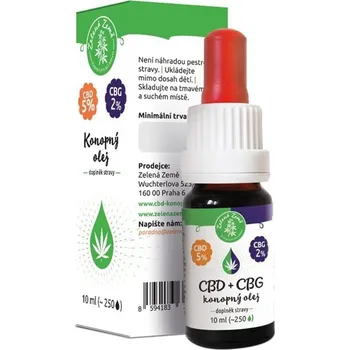 CBD Zelená Země CBD 5 % + CBG 2 % 10 ml