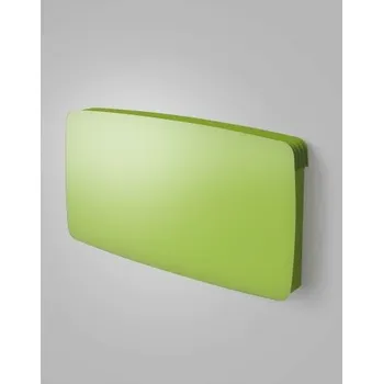 Radiátor HOTHOT Radiators Crystal Line Round, Zelená 730x625xmm, 4 řady, 850W