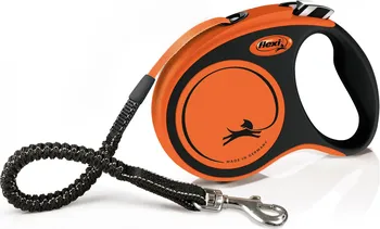 Vodítko pro psa Flexi Xtreme S pásek 5 m/20 kg oranžové