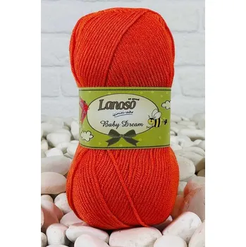 Příze Příze Baby Dream 906 oranžová Lanoso