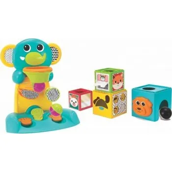 B-KIDS Hrací pult Happy Hoops a skládací kostky Busy Baby