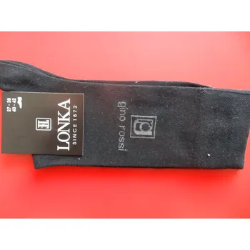 Pánské ponožky DEGINO-pánské ponožky LONKA černé 41-42 (27-28) (luxusní pánské ponožky z mercerované bavlny)