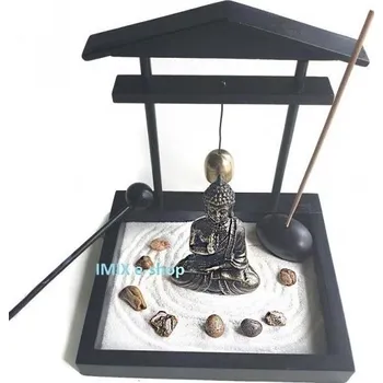 Bytová dekorace Buddhova zenová zahrada miniaturní Feng Shui set na vonné tyčinky