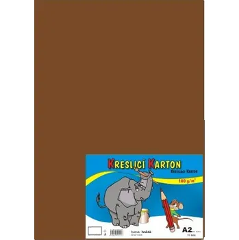 Karton Karton kresl. A2/180g 10 archů, hnědý