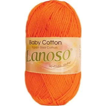 Příze Příze Baby Cotton Lanoso 903 oranžová Lanoso