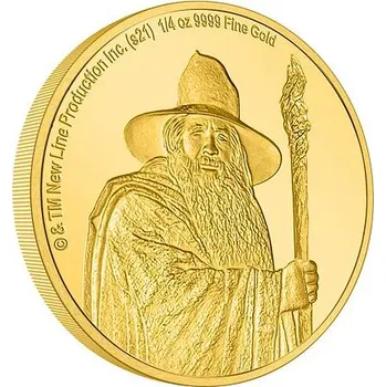 Exkluzivní zlatá mince Gandalf™ 1/4 Oz 2021 (Lord of the Rings™) PROOF - (2.)