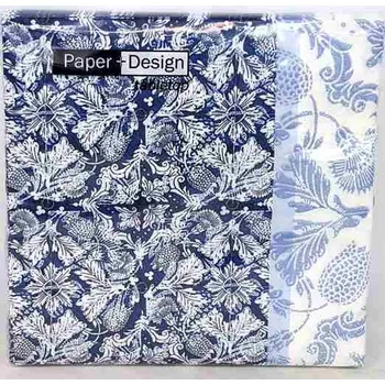 Papírový ubrousek Dezertní třívrstvé ubrousky Fayence, 20 ks - 33*33 cm