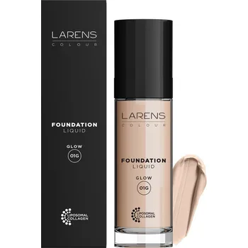 Přípravek na tvář WellU Group GmbH Larens Colour Liquid Foundation Glow 30 ml - pečující rozjasňující make-up Typ: 01 vyrovnává barevný tón pleti, jemně odráží světlo a přináší efekt zářivé a hladké pokožky