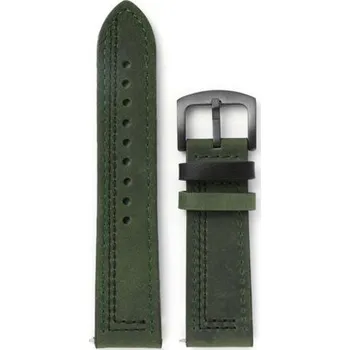 Ostatní příslušenství k chytrým hodinkám eses Kožený řemínek - Khaki s tmavě zeleným vzorem, 22 mm