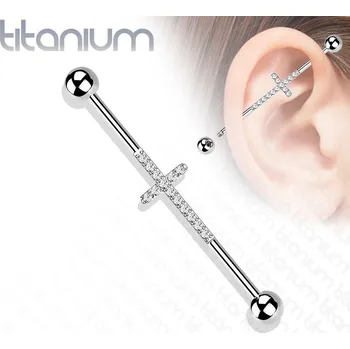Piercing Industrial piercing TITAN - kříž