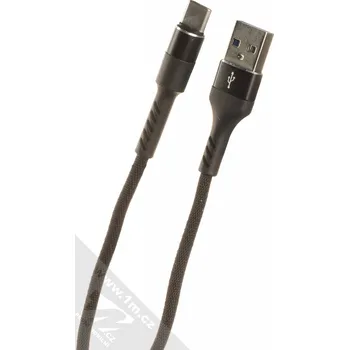 Datový kabel maXlife MXUC-01T opletený USB-C kabel černý