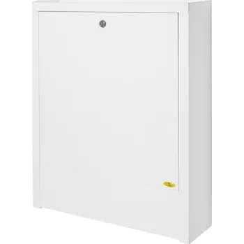 Skříň rozdělovače Plechová skříň na omítku se zámkem bílá DSN-3