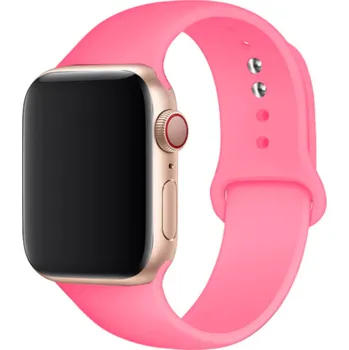 Příslušenství k chytrým hodinkám Silikonový náramek pro Apple Watch 45mm (44,42mm) Barva: Růžová