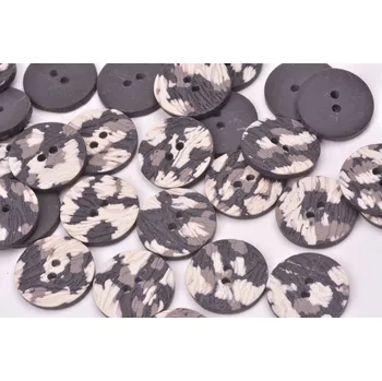 Knoflík knoflík oděvní 1064 vel.24 - 15,2mm hnědo-béžový (10ks/bal.)