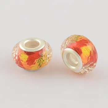 Dětské navlékací korálky Korálek Oranžový západ slunce akryl - TOPBEADS