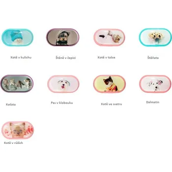Pouzdro na kontaktní čočky Pouzdro na kontaktní čočky se zrcátkem - motiv psi a kočky Motiv psi a kočky: Štěňata