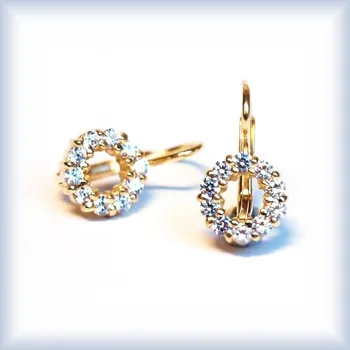 Náušnice žluté zlato