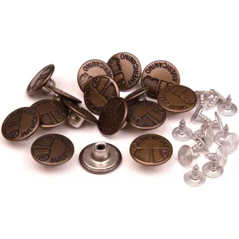 Knoflík Knoflík Jeans 9018 AMERICANINO staromosaz vel. 26 - 16,5mm (10ks/bal.)