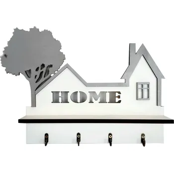 Věšák Věšák na klíče "HOME" šedý