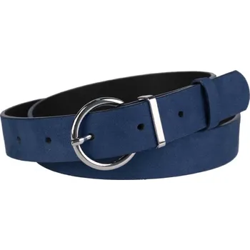 Opasek Dámský semišový tmavě modrý kožený opasek 583 (Dámský opasek do kalhot)