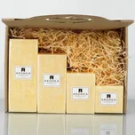 Přírodní vonná svíčka palmová - AROMKA - Kaskáda 4 hranolů v dárkovém balení - Sametový květ