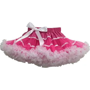 Dívčí sukně Sukně TUTU PETTI Extra objem děti+dospělí neon růžová s proužky bílými