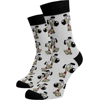 Dámské ponožky Veselé ponožky Pejsci Šedá Bavlna 35-38