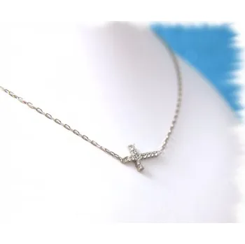 Náhrdelník bílé zlato 40 cm