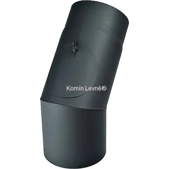 Kouřovod Koleno černé 120/45° s čistícím otvorem