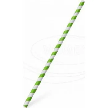 Jednorázové nádobí Brčka papírová JUMBO zelená 100ks