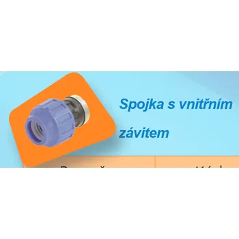 Vodovodní potrubí PE spojka s vnitřním závitem 63 x 2"